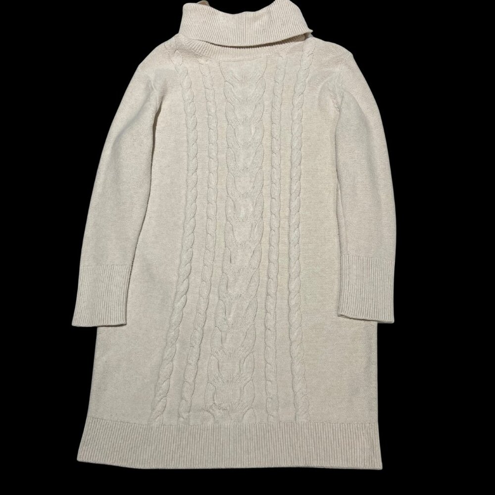 Banana Republic Petite Medium Ivory Turtleneck Dress